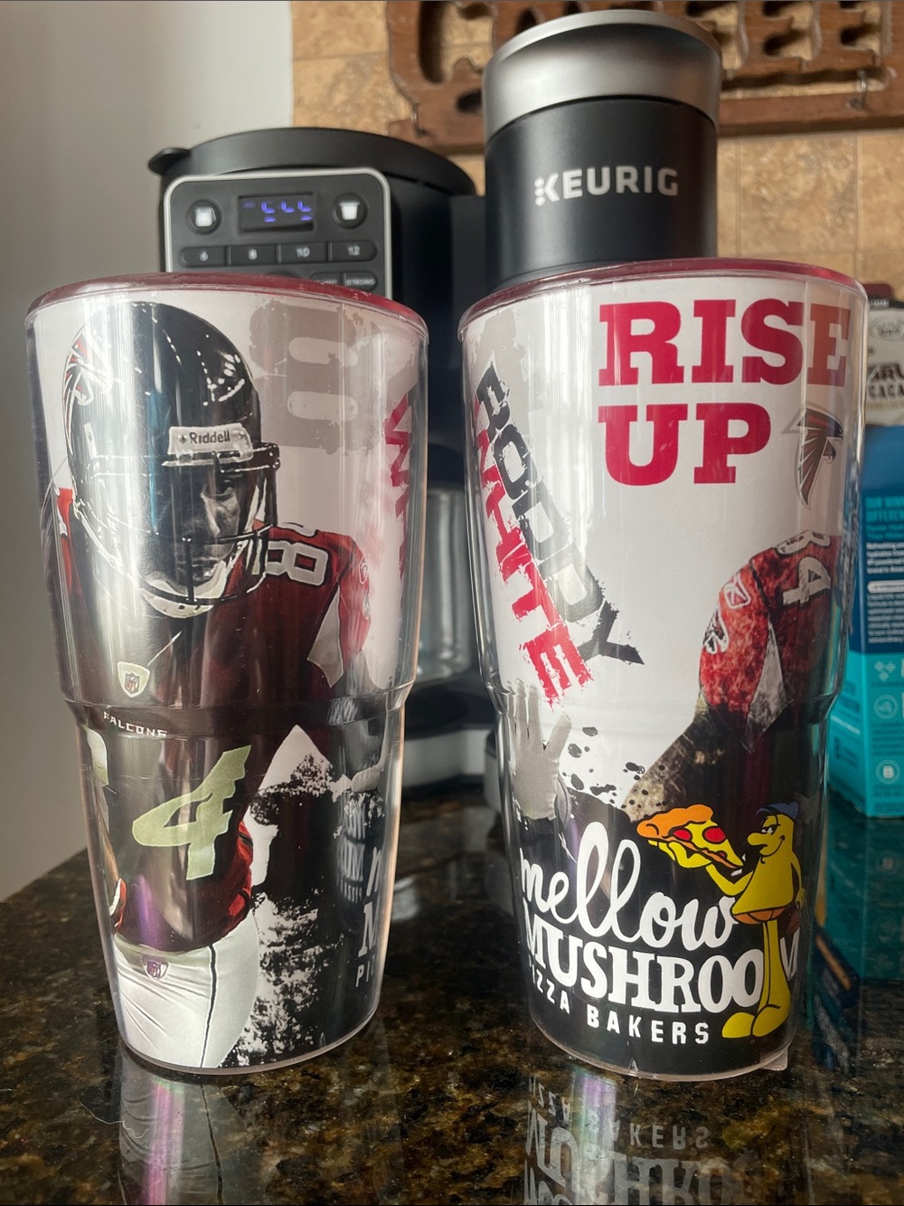 NFL Atlanta Falcons Mellow Mushroom Travel Tumblers with Team Graphics